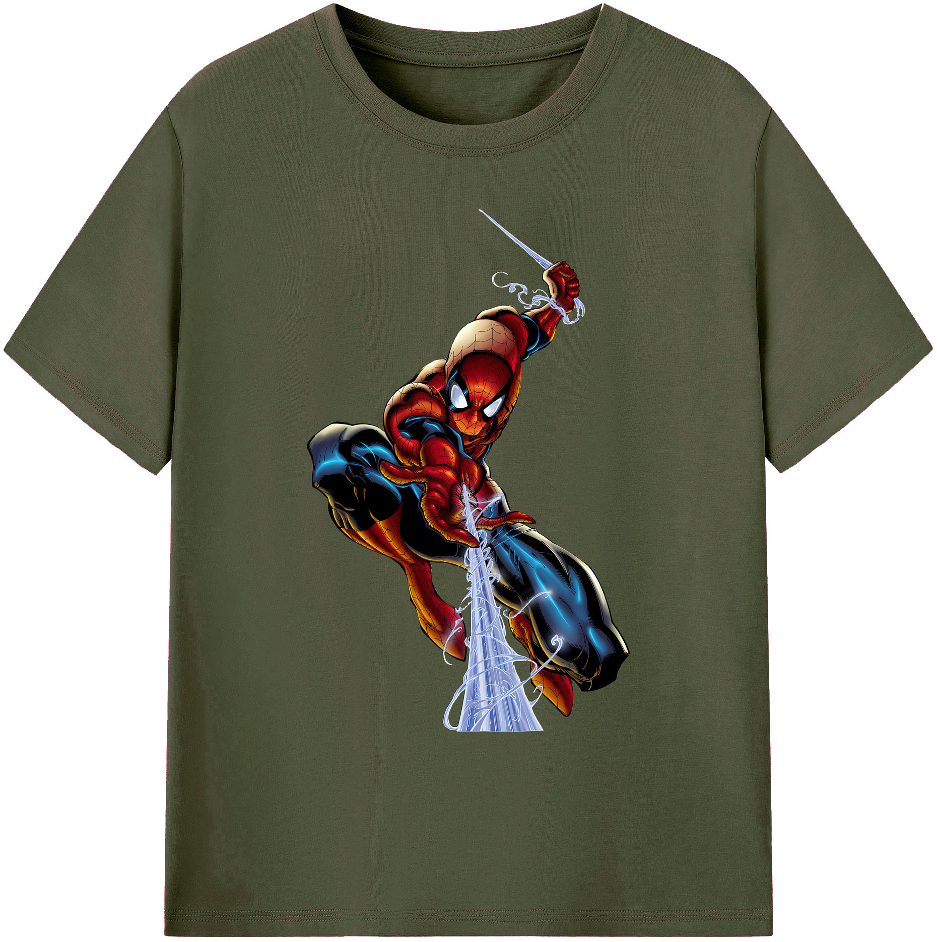 （画像用） Spider Man スパイダーマン 綿100％ メンズ半袖Tシャツ｜肌触りやわらか＆通気性